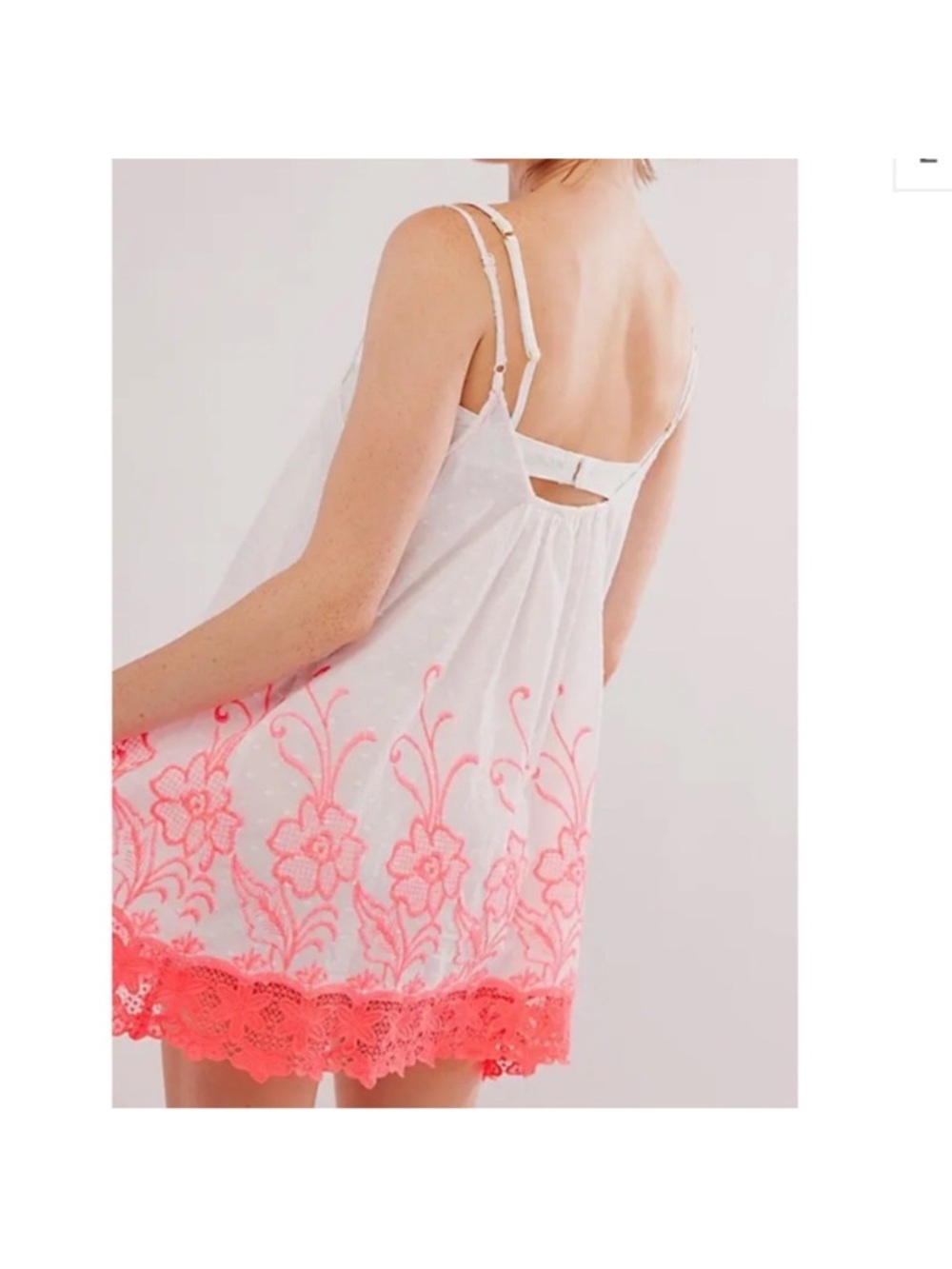 Free People XSmall Intimately Day Glow Shapeless Slip white combo 100% Cotton - Picture 5 of 10